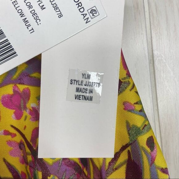 Julia Jordan Flutter Sleeve Tie Front Midi Dress Yellow Floral Size 6 - Picture 7 of 9